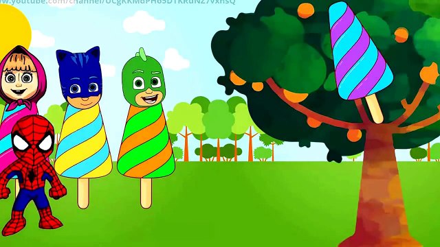 Masha crying with Spiderman Frozen Elsa vs Shark Ice cream - Masha Kids!