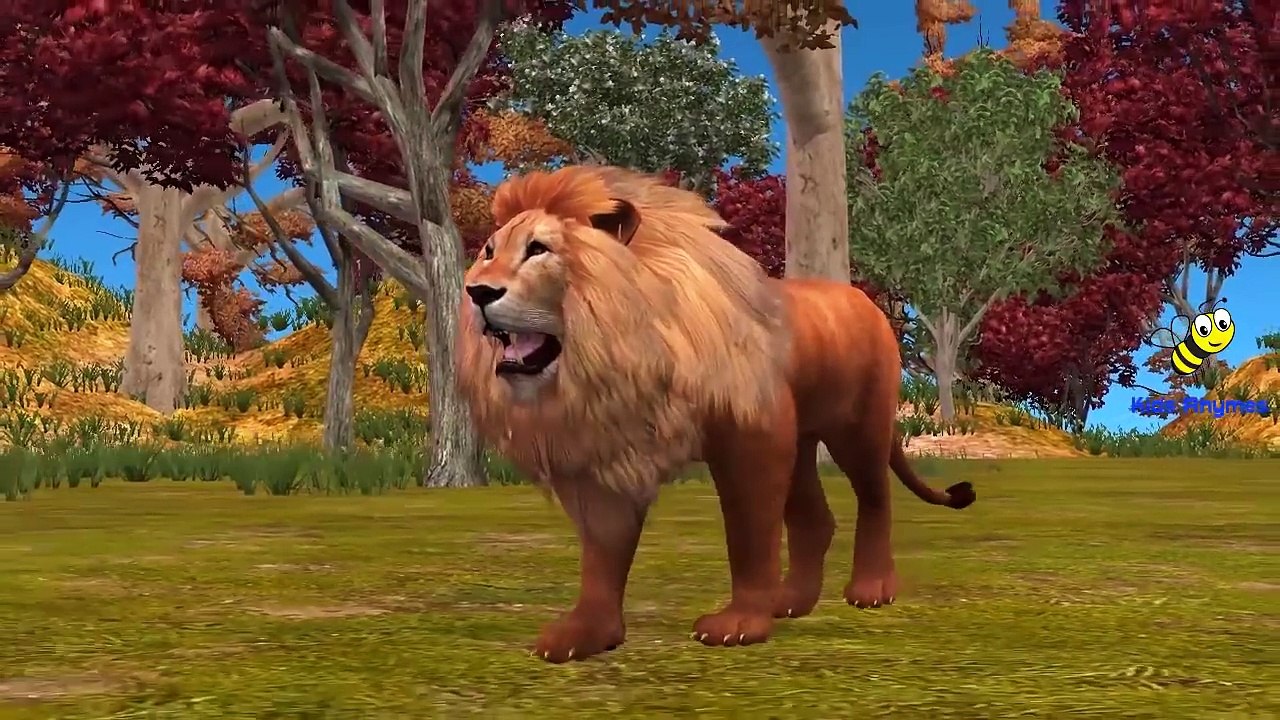 Dinosaurs Cartoons for Children King Kong Lion Eelephant Johny Johny Yes Papa Nursery Rhymes