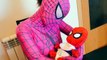 Spiderman & Pink Spidergirls Spiderbaby! w/ Pregnant Spidergirl & Sick Baby Superhero Fun Real Life
