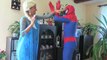 SPIDERMAN & FROZEN ELSA vs MALEFICENT! Bubble Gum Challenge! Funny Superheroes