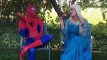 Spiderman Turns Into A Werewolf With Frozen Elsa Spiderman Superhero Kid In Real Life In 4K