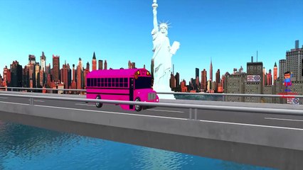Wheels On Bus | Cartoon Wheels on the Bus Children Nursery Rhymes Animated