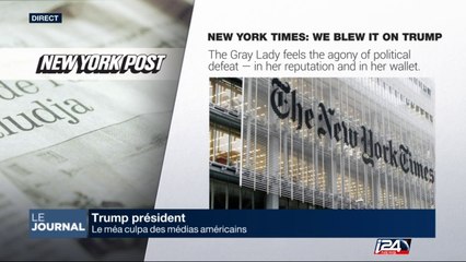 Trump Président : le mea culpa des médias américains