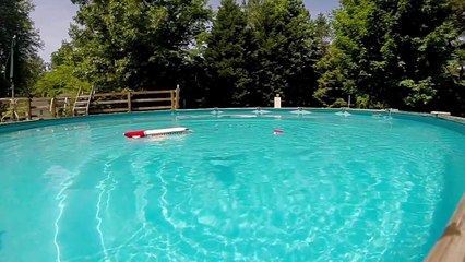 Lego Plane Crash in Water - Slow Motion