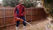 SPIDERMAN vs VENOM Backyard Wars with Poo in Real Life Superhero Fights Movie Fun Kids Video