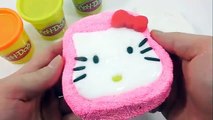 Hello Kitty Couple How to Make Hello Kitty Cute Funny Face With Play Doh Slime Clay