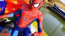 SPIDERMAN Afraid of Spider Prank on Boat Spiderman vs Spider Superhero Fun In Real Life SHMIRL