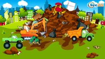 Сamión - La zona de construcción - Camiónes infantiles - Carros para niños - Dibujos animados