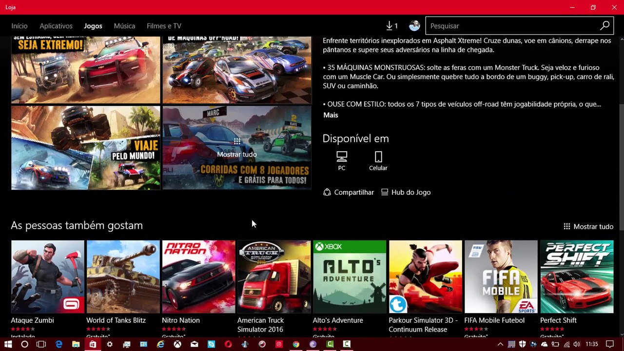 Asphalt Xtreme _ Windows 8.1/10 PC - Windows 10 Mobile, Phone 8.1