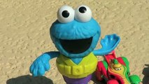 Cookie Monster Pool Party Disney Cars Lightning McQueen Rip Clutchgoneski Hydro Wheels Sesame Street