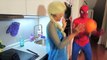 Bad Baby Maleficent vs Joker Toilet Battle ! w Spiderman , Frozen Elsa Joker Girl Funny Superhero