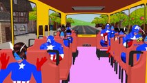 Hulk Finger Family Children Nursery Rhymes | Captain America Cartoons Wheels On The Bus Rhymes