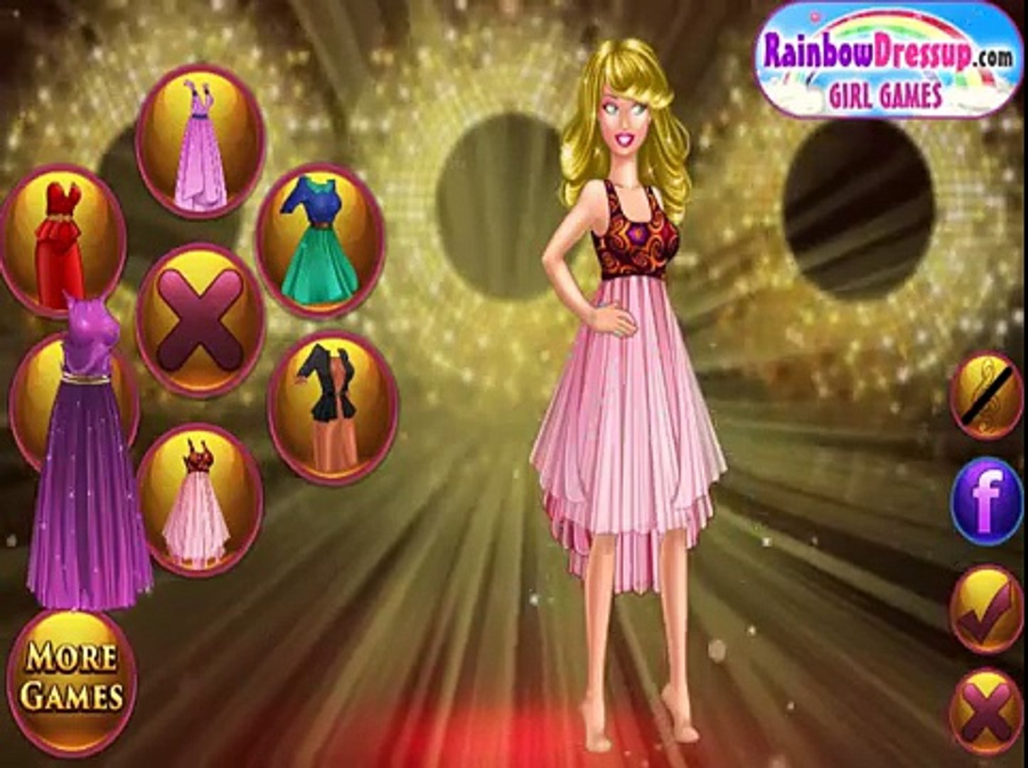barbie party dress up games