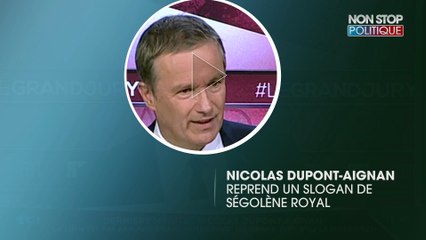 Le Grand Jury – Nicolas Dupont-Aigan s’approprie un vieux slogan de Ségolène Royal
