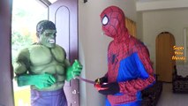 Spiderman Vs Hulk Throwing Knives Cutting Fruits | Super Hero Fights In Real Life Movie