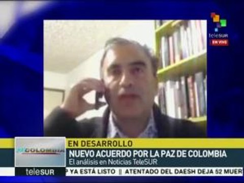 Celis: Nuevo acuerdo de paz en Colombia es más preciso que el anterior