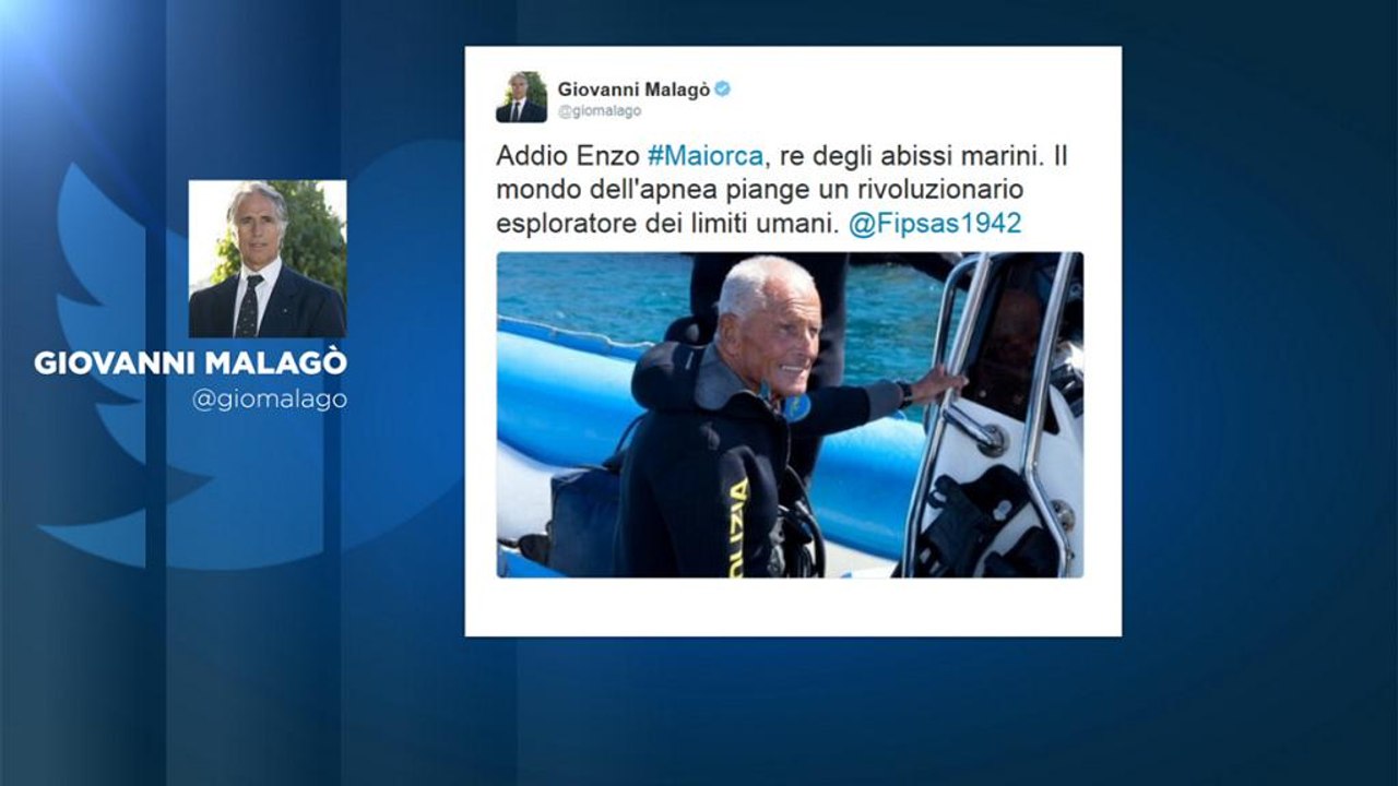 E' morto a Siracusa Enzo Maiorca, subacqueo dei record. Aveva 85 anni