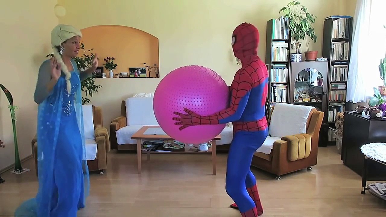 Frozen Elsa vs Shark Attack w Spiderman Joker Funny Superheroes in Real Life
