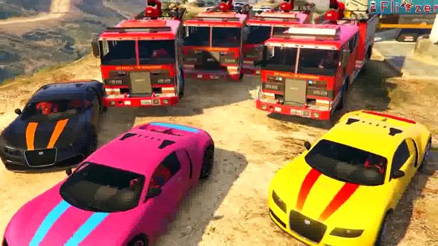 Spinnenmann Kinder Polizeiwagen Animation. Polizei auto. Feuerwehr Trickfilme. Feuerwehr A