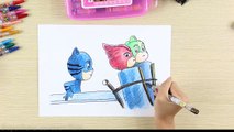 How to draw PJ Masks Superheros - Drawing and Coloring Catboy, Amaya, Gekko - Best superheroes kids