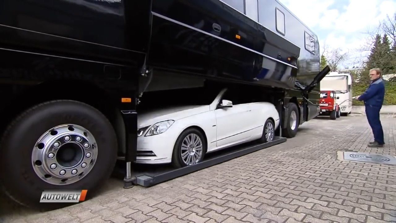 Amazing invention mobile home with garage & luxury interior