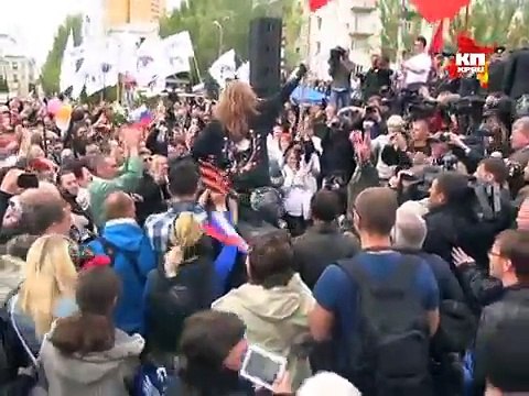 Никита Джигурда прискакал на коне на шабаш ДНР в Донецке