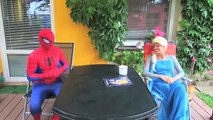 Frozen Elsa Spiderman vs POOP PRANK w Joker Bad Baby Mermaid Maleficent Hulk Superhero Fun