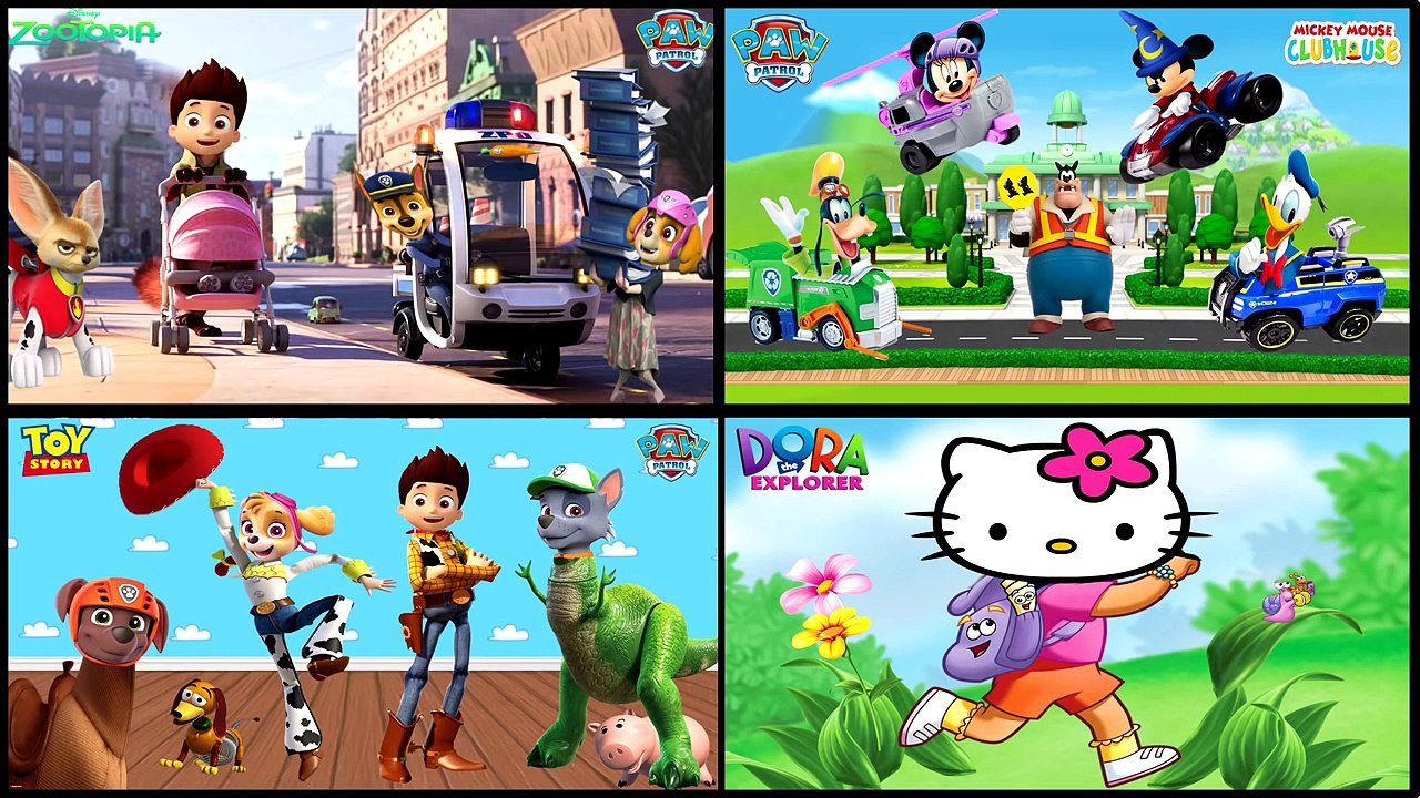PAW PATROL Full Funny Coloring Videos with ZOOTOPIA, TOY STORY, MY LITTLE PONY & MICKEY CLUBHOUSE
