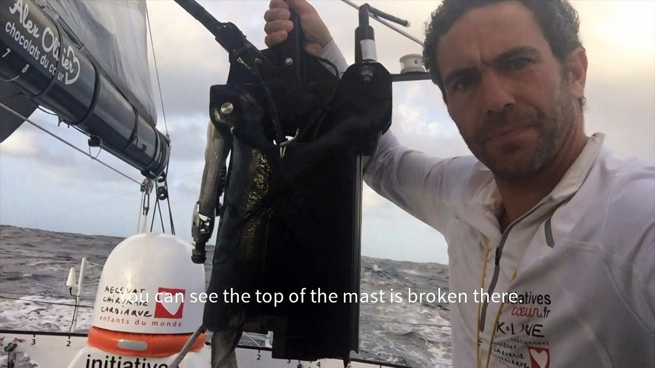 Tanguy De Lamotte explains the damage on board Initiatives Coeur / Vendée Globe
