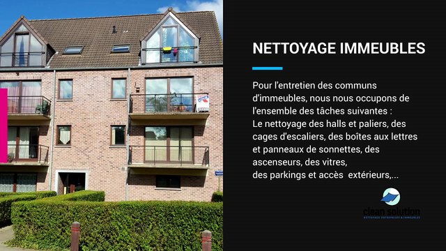 Nettoyage immeubles et entreprises Clean Solution