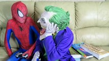 Spiderman vs Joker vs Venom Finger Family Daddy Finger Song w Frozen Elsa Funny Superheroes