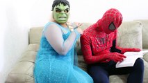 Spiderman Nightmare Scare with Elsa Frozen Hulk Compilation Superheroes Fun