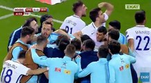 Πανηγυρισμοί διεθνών μετά το γκολ του Τζαβέλλα Ελλάδα-Βοσνία