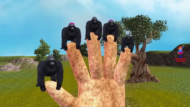 Finger Family King Kong Cartoon Nursery Rhymes | 3D Finger Family for Children Cartoon Rhymes