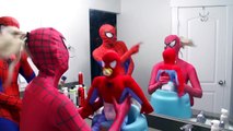 Spiderman Frozen Elsa Versus Venom Bubble Gum Challenge Superhero Fun in Real life Queen Elsa Bubble