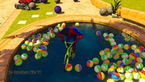 Ball pit pool spiderman Swimming pool ball pit mcqueen car nursery rhymes kids song