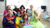 Ugly Frozen Elsa loses tooth Tinkerbell Fairy vs Harley Quinn The joker Frozen Anna Spiderman Ariel