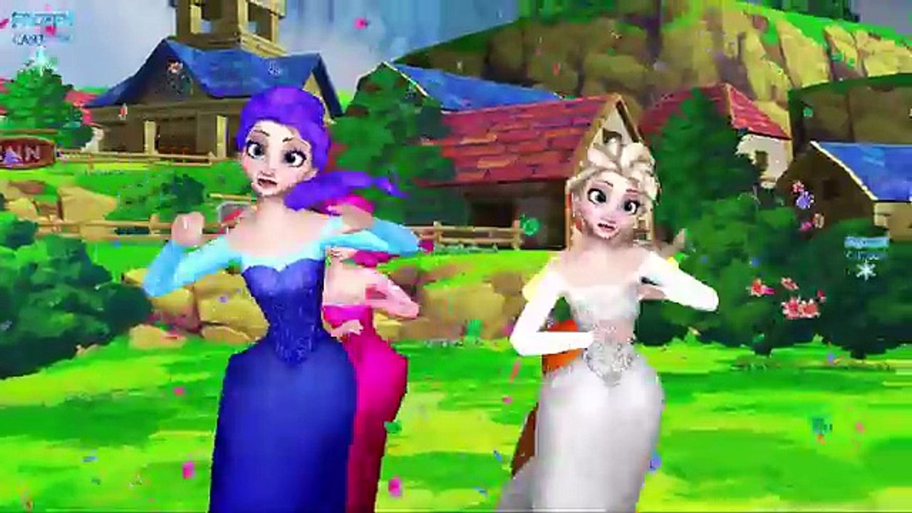 Colors Frozen Elsa Happy Birthday Song For Children | Frozen Cartoons Nursery Rhymes Collection