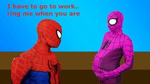 PREGNANT PINK SPIDERGIRL vs SPIDERMAN - BABY TRIPLETS - Funny Superhero Movie :)