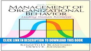 Ebook Management of Organizational Behavior (10th Edition) Free Read