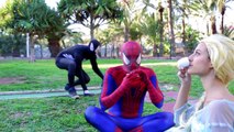 Spiderman vs Venom vs Frozen Elsa Elsa Kidnapped Real Life Superheroes Movie