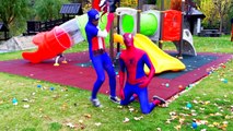 Spiderman VS Venom VS Captain America & Plastic Ball PRANK - Marvel Superheroes Movie In Real Life