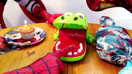 Spiderman Happy Birthday w/ Iron Man, Captain America, Venom & Joker Superheroes Movie in Real Life