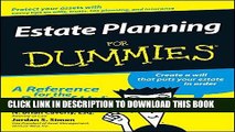 Ebook Estate Planning For Dummies Free Read