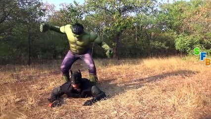 Hulk Vs Batman SuperHero Real Life Fight Funny Video For Children Kids And Babies