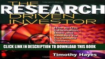 Ebook The Research Driven Investor: How to Use Information, Data and Analysis for Investment