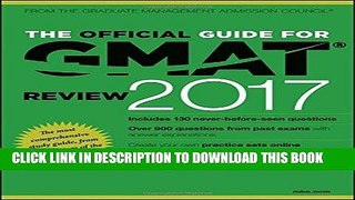 Best Seller The Official Guide for GMAT Review 2017 with Online Question Bank and Exclusive Video