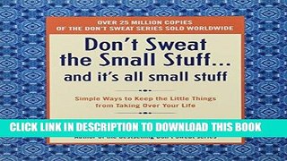 Best Seller Don t Sweat the Small Stuff and It s All Small Stuff: Simple Ways to Keep the Little