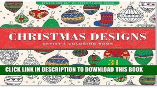 Best Seller Christmas Designs Adult Coloring Book (31 stress-relieving designs) (Studio) Free