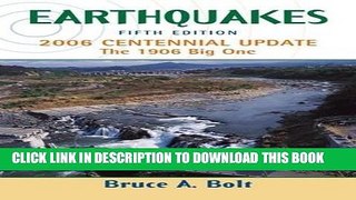 Best Seller Earthquakes: 2006 Centennial Update Free Read